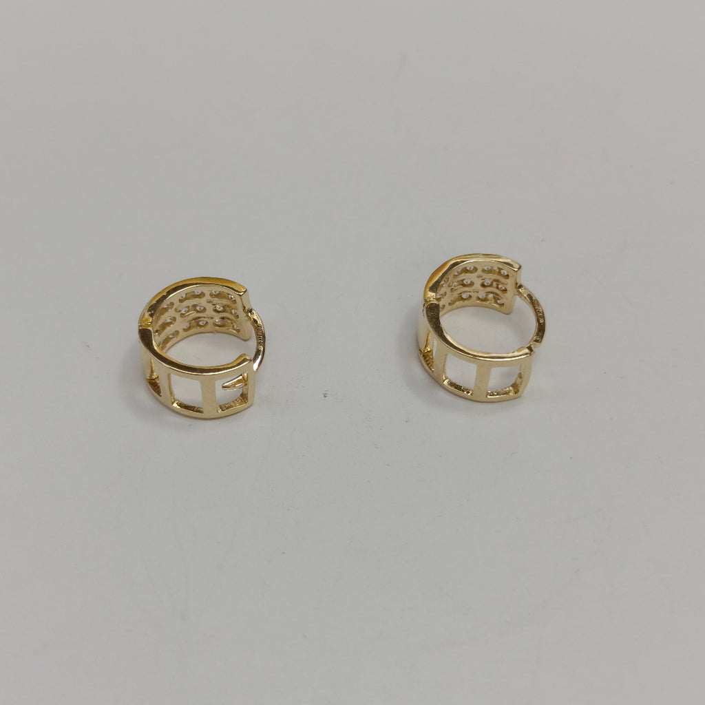 ARETES HUGGIES C CIRCONIA 14K 2.2 GR (NUEVO)