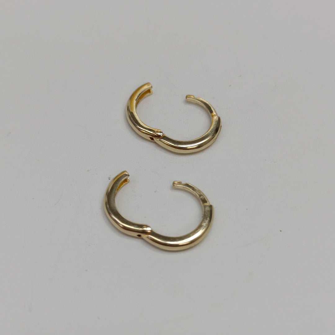 ARETES ARRACADAS LISAS 10K 1.2 GR (NUEVO)