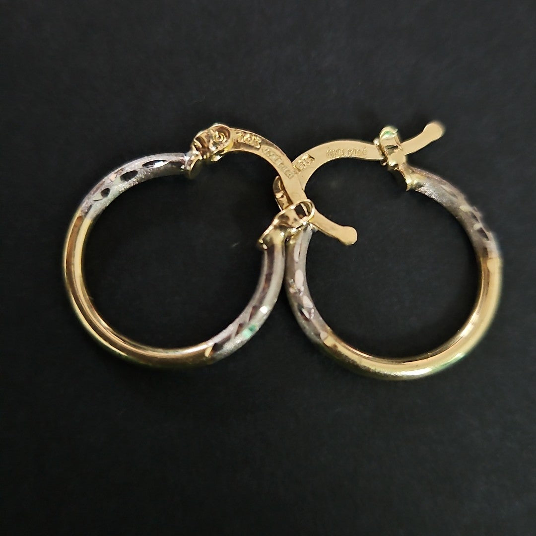 ARETES ARRACADAS COMBINADAS 14K 1.2 GR (NUEVO)