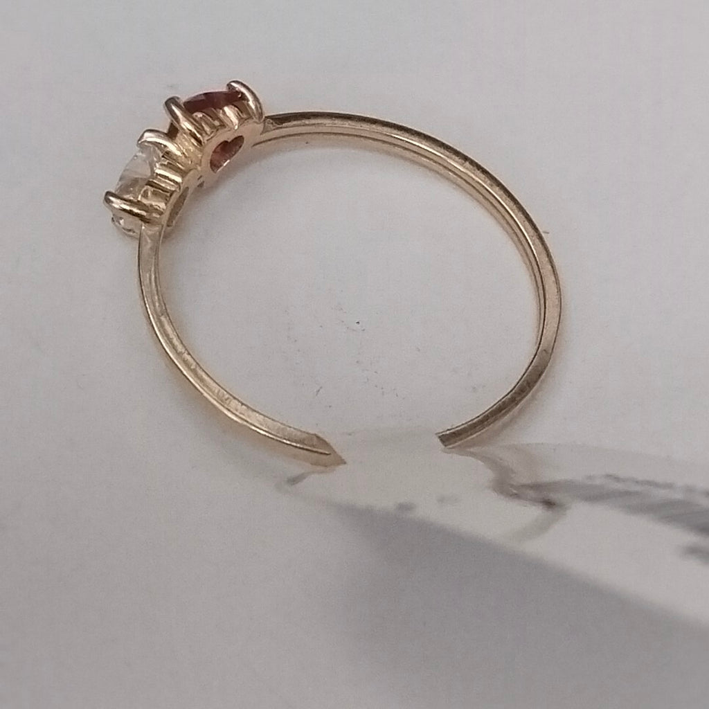 ANILLOS CON CIRCONIA T PIEDRA DE COLOR 14K TALLA 7 1.1 GR (NUEVO)
