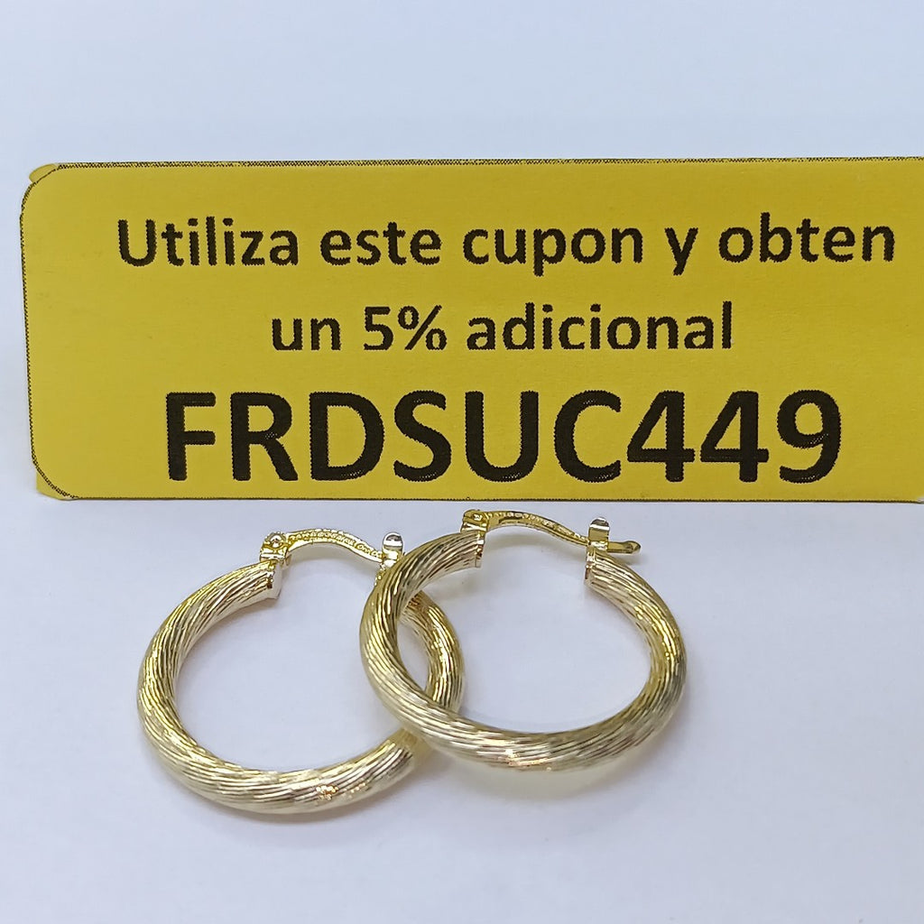 ARETES TEJIDO ARRACADAS ASTRIADAS 14K 2.8 GR (NUEVO)