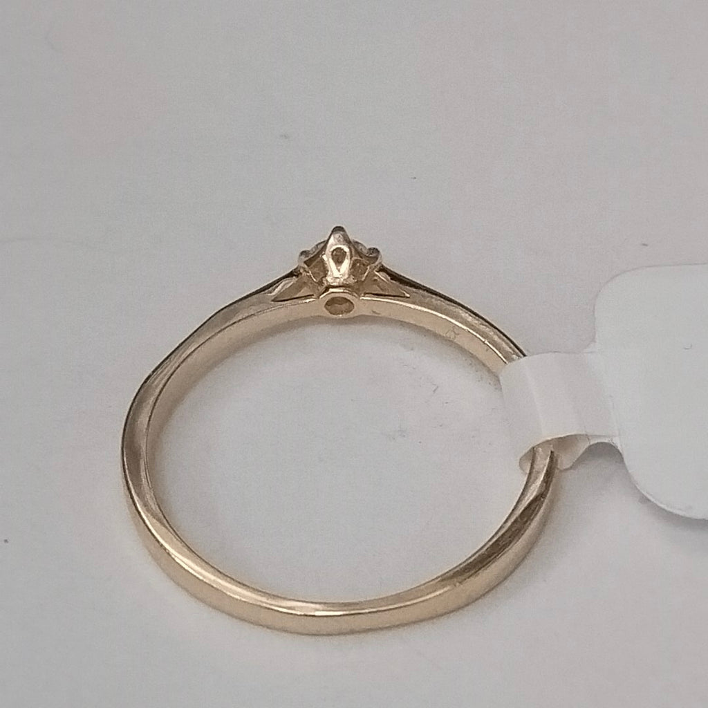 ANILLO ANILLITO SOLITARIO CIRCONIA 14K 7 TALLA 1.6 GR (NUEVO)