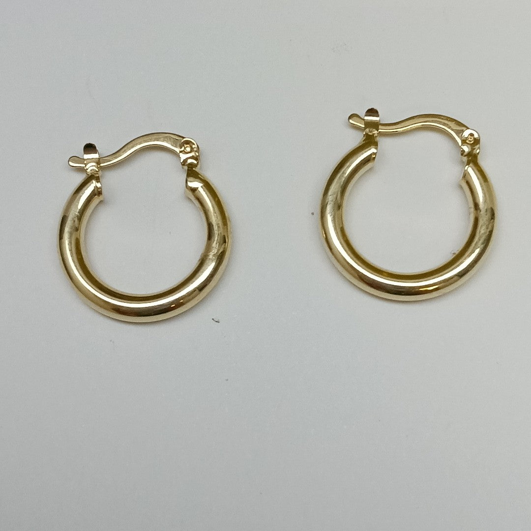 ARETES TEJIDO ARRACADAS LISAS 14K 1.6 GR (NUEVO)