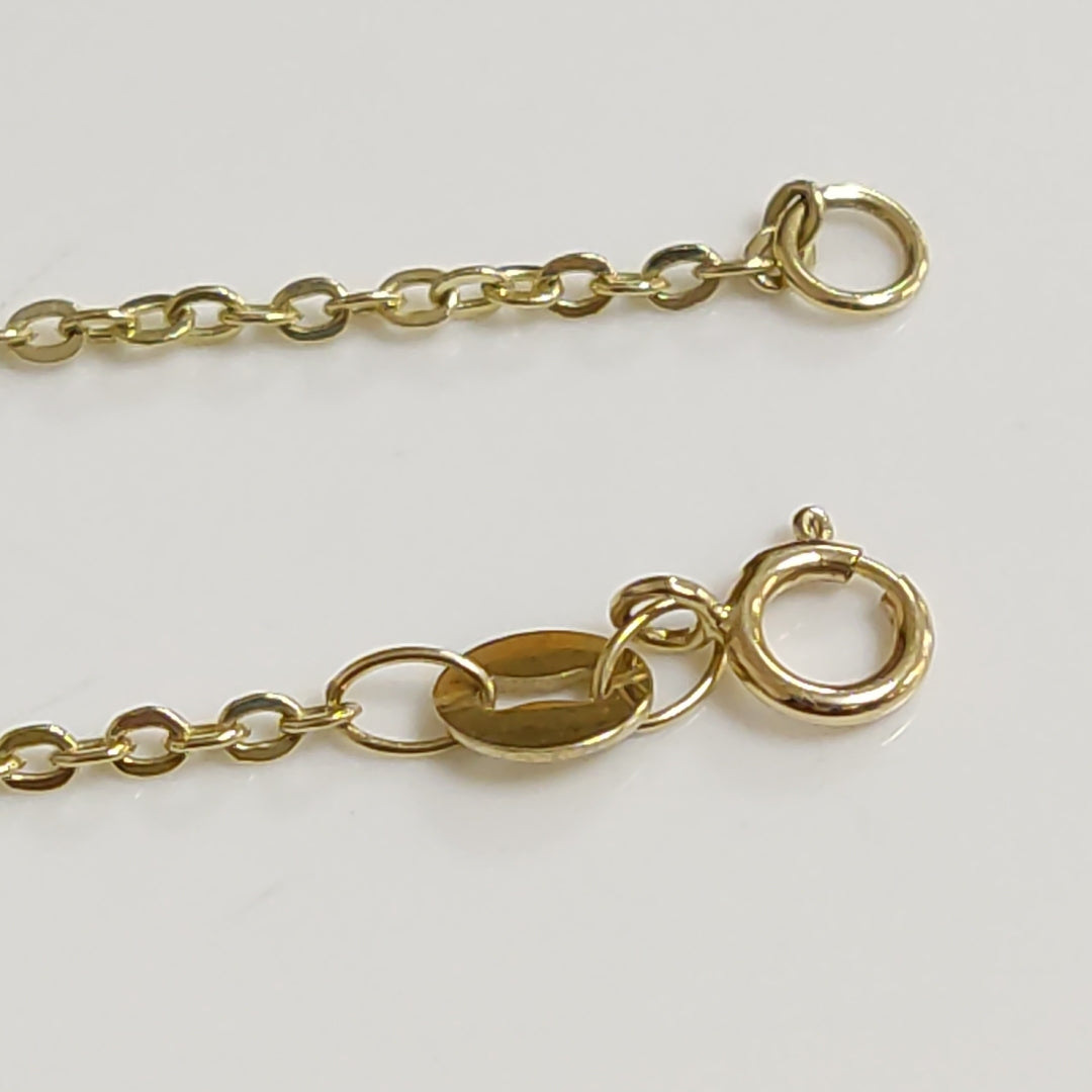 PULSERA ESP CON FIG CORAZONES 14K 18 CM 1.8 GR (NUEVO)