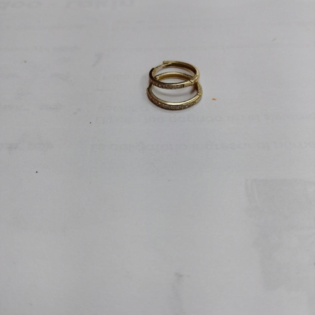 ARETES ARRACADAS C CIRCONIAS 14K 2 GR (NUEVO)