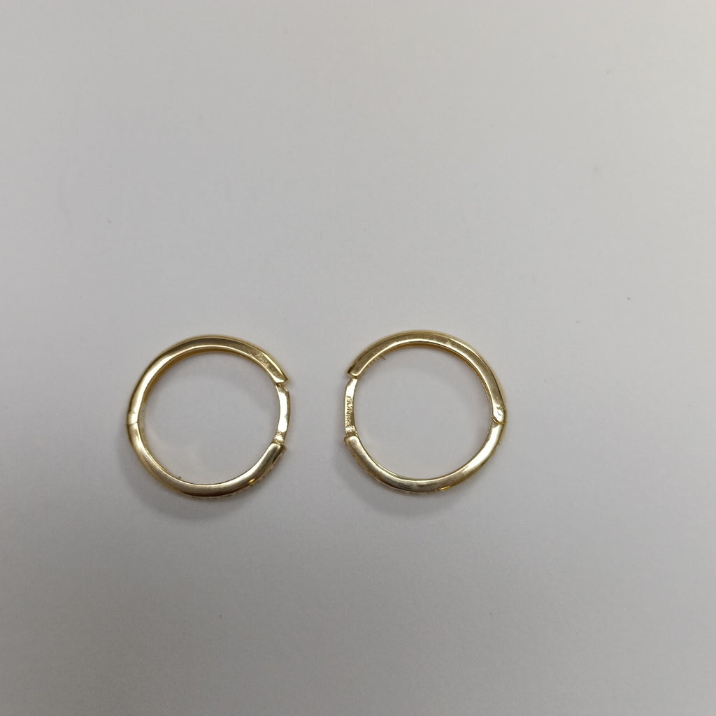ARETES HUGGIES C CIRCONIA 14K 1.8 GR (NUEVO)