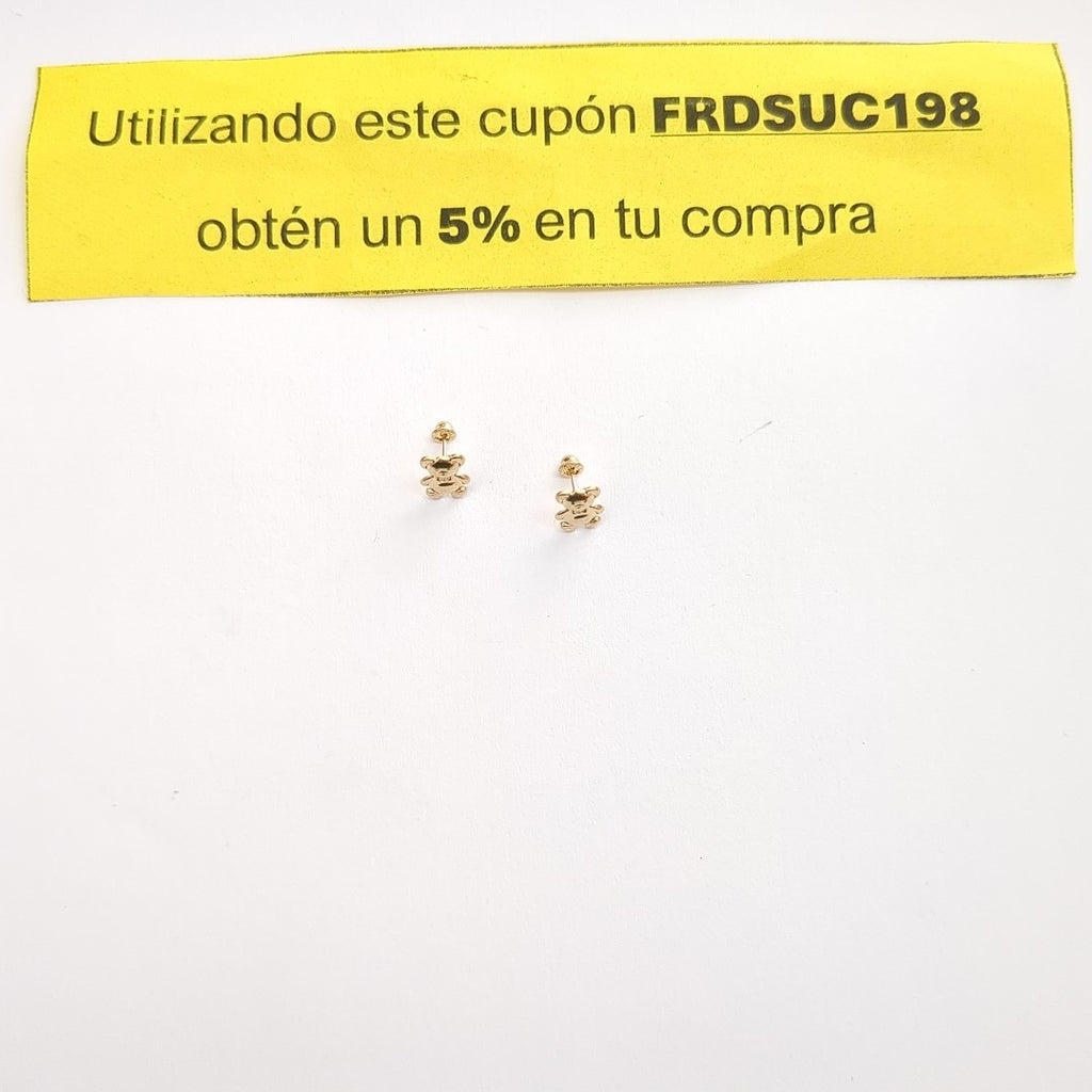 BROQUELES BROQUEL FIG OSO 14K 0.2592 GR (NUEVO)