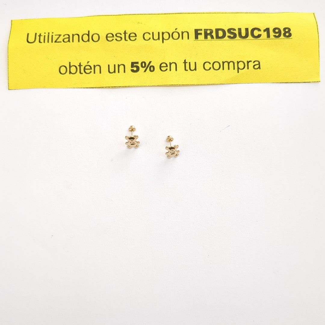 BROQUELES BROQUEL FIG OSO 14K 0.2592 GR (NUEVO)