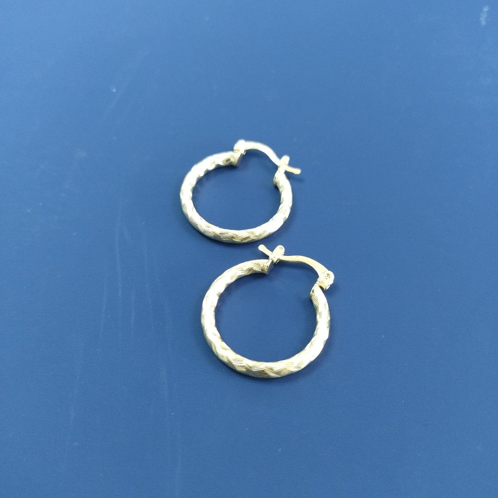 ARETES ARRACADAS LABRADAS 14K 2.2 GR (NUEVO)