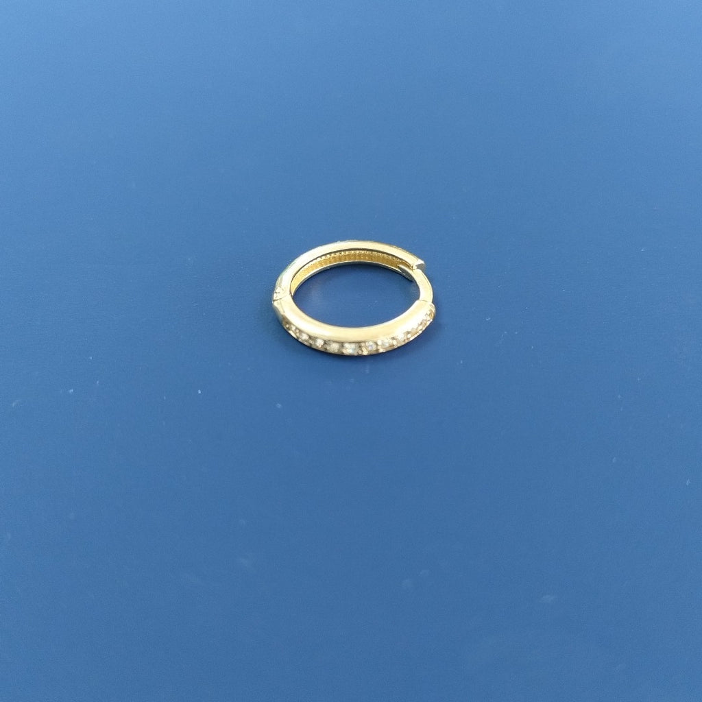 ARETES HUGGIES C CIRCONIA 14K 1.6 GR (NUEVO)