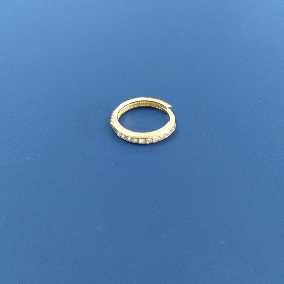 ARETES HUGGIES C CIRCONIA 14K 1.6 GR (NUEVO)