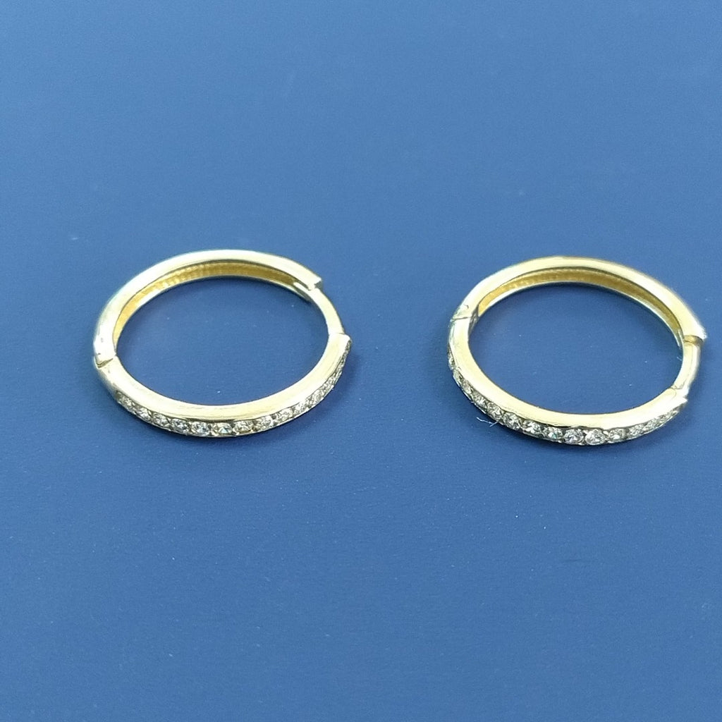 ARETES ARRACADAS C CIRCONIAS 14K 2 GR (NUEVO)