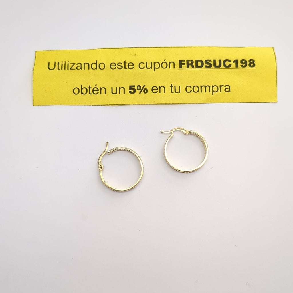 ARETES ARRACADA CON GRECAS 14K 2.1 GR (NUEVO)