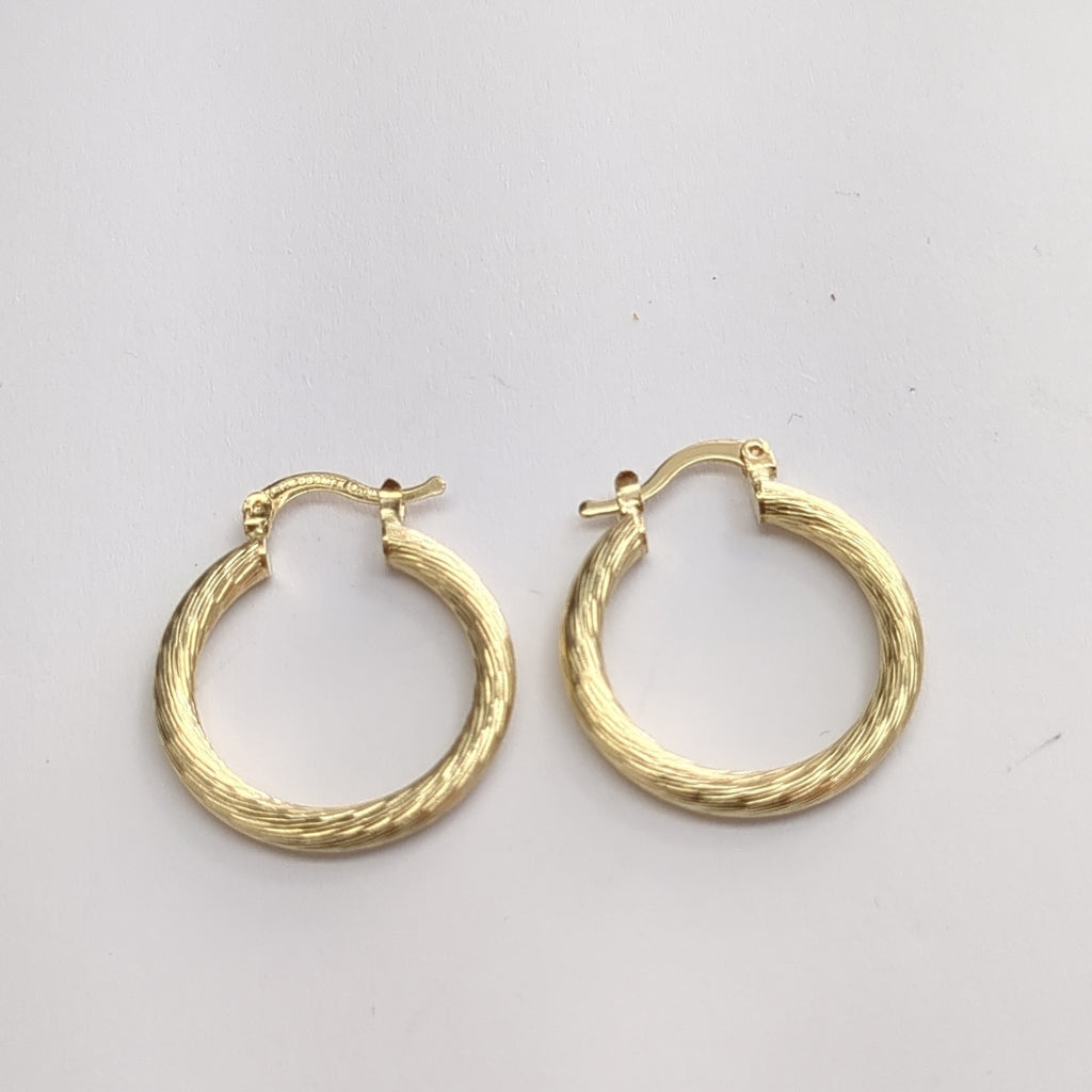 ARETES TEJIDO ARRACADAS ASTRIADAS 14K 2.8 GR (NUEVO)