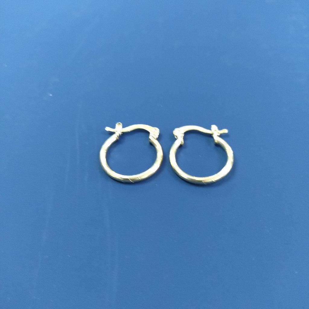 ARETES ARRACADAS ESTRIADAS 14K 1.4 GR (NUEVO)
