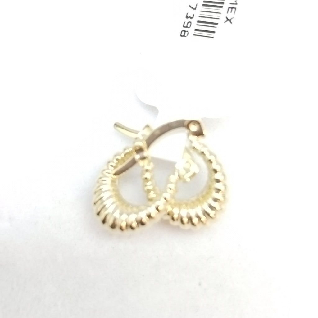 ARETES ARRACADA ESTRIADAS 14K 1 GR (NUEVO)