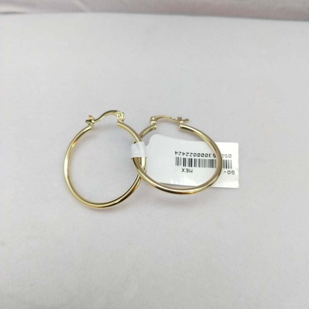 ARETES TEJIDO ARRACADAS LISAS 14K 1.5 GR (NUEVO)