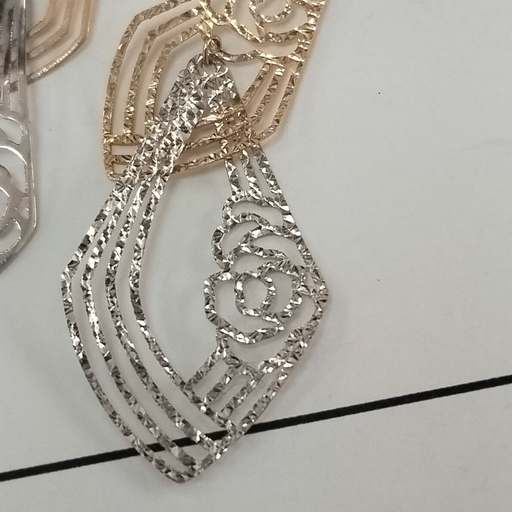 ARETES PAR ORO, ORO BLANCO 14 K 2.2 GRMS (SEMINUEVO)