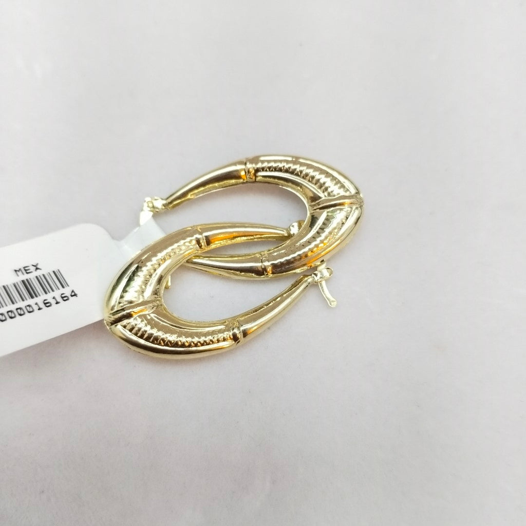 ARETES ARRACADAS ESTRIADAS 14K 2.6 GR (NUEVO)