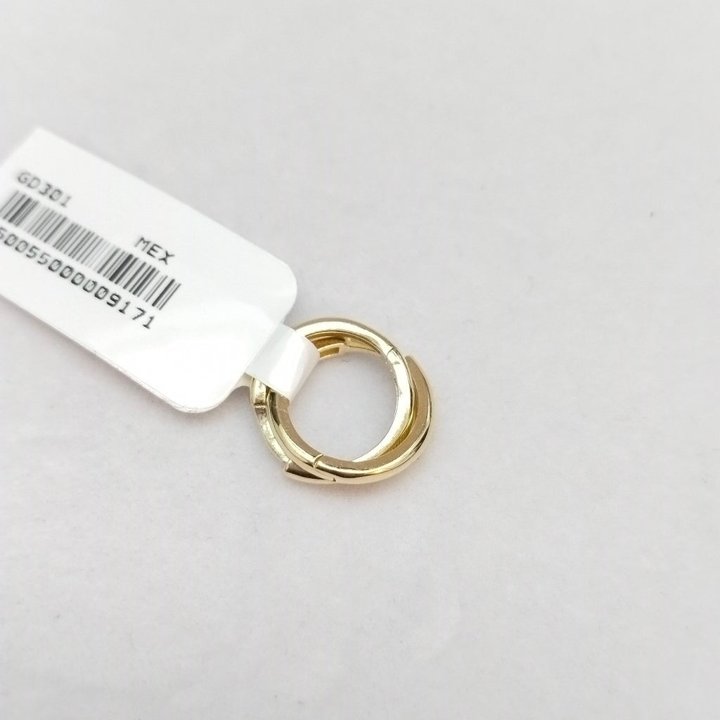 ARETES HUGGIES LISAS 14K 1.6 GR (NUEVO)