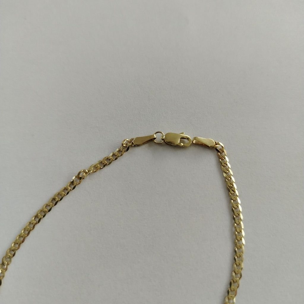 PULSERA TEJIDO BARBADA 14K 21 CM 2.3 GR (NUEVO)