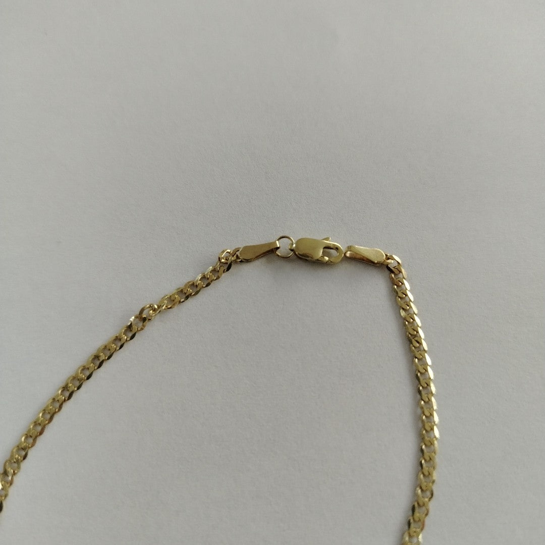 PULSERA TEJIDO BARBADA 14K 21 CM 2.3 GR (NUEVO)