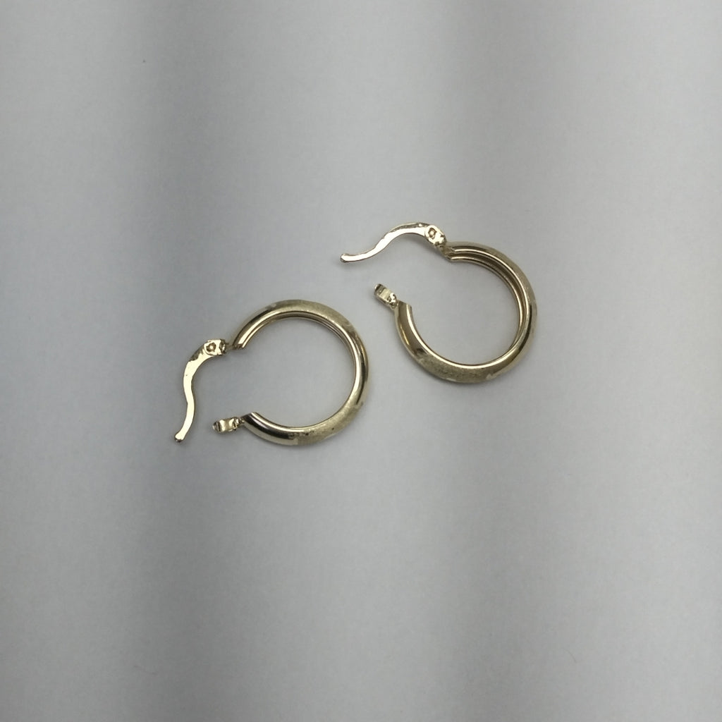 ARETES TEJIDO ARRACADA SATINADA 14K 2.5 GR (NUEVO)
