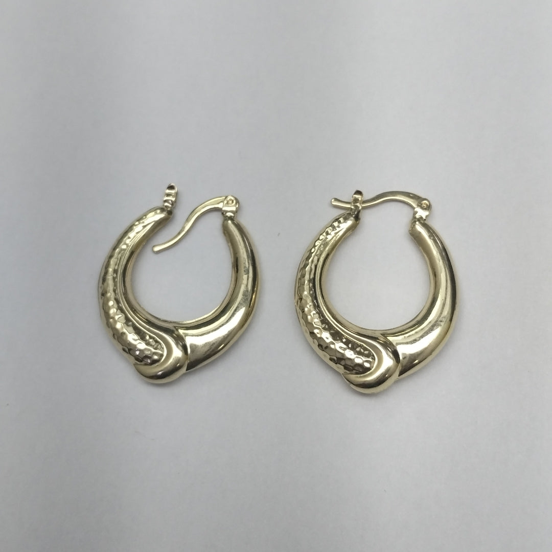 ARETES ARRACADAS ENTRELAZADAS 14K 2.6 GR (NUEVO)