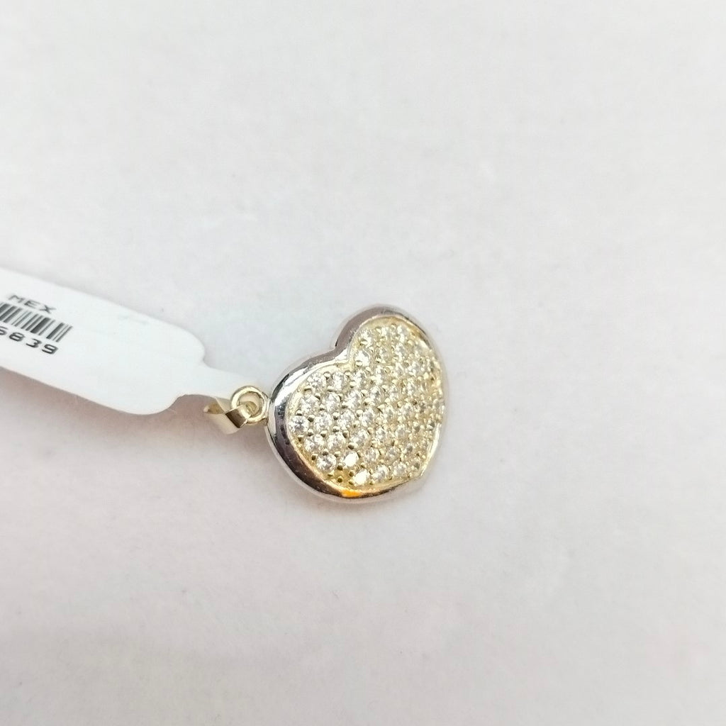 DIJE CORAZON CON CIRCONIAS 14K 1.8 GR (NUEVO)
