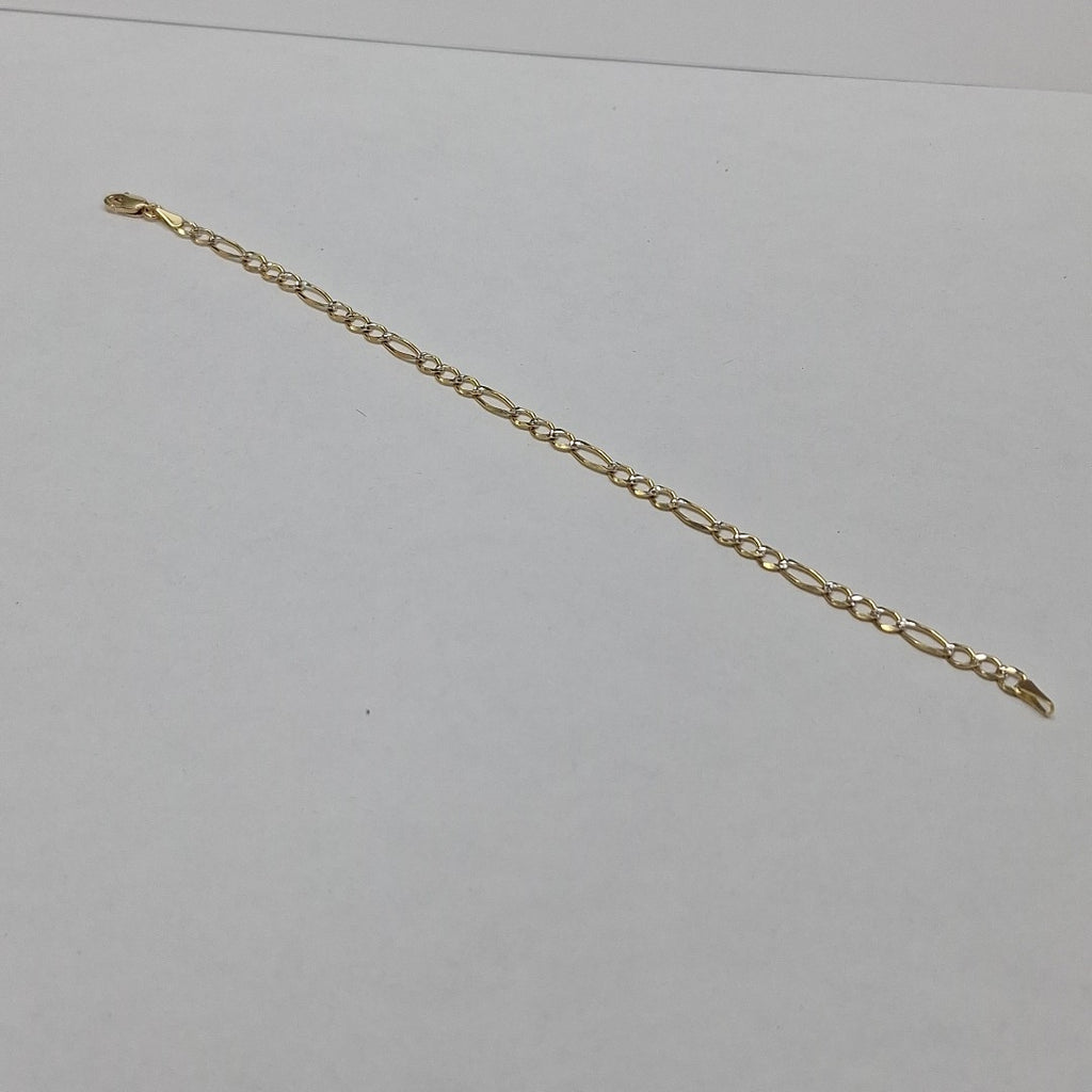 PULSERA 3X1 DIAMANTADA 14K 18 CM 2.7 GR (NUEVO)