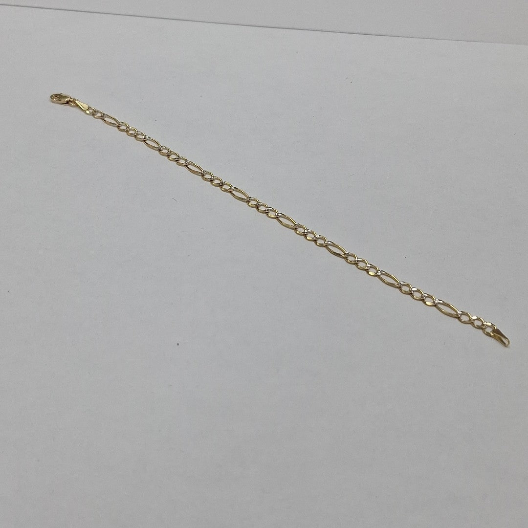 PULSERA 3X1 DIAMANTADA 14K 18 CM 2.7 GR (NUEVO)
