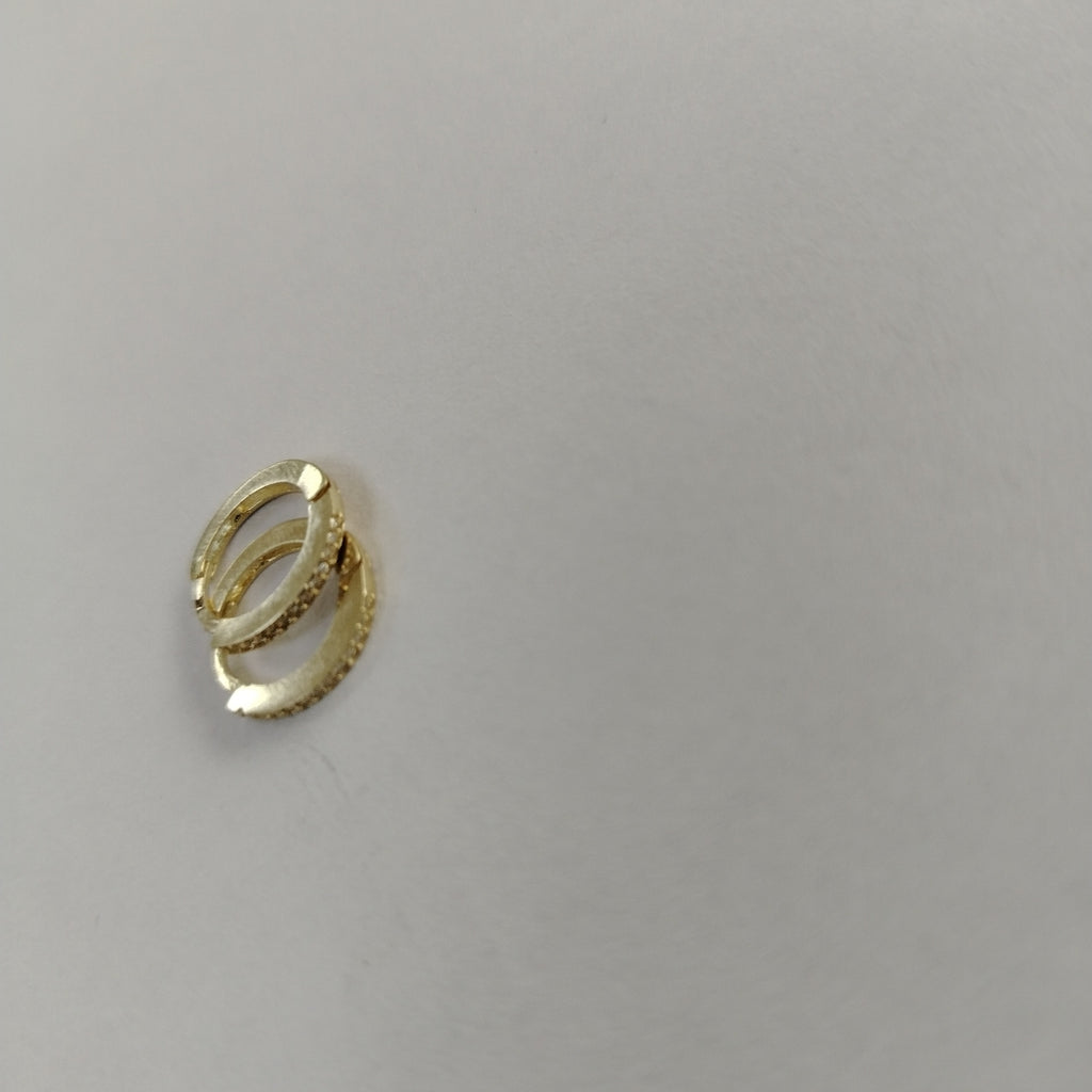 ARETES ARRACADAS CON CIRCONIAS 14K 1.2 GR (NUEVO)
