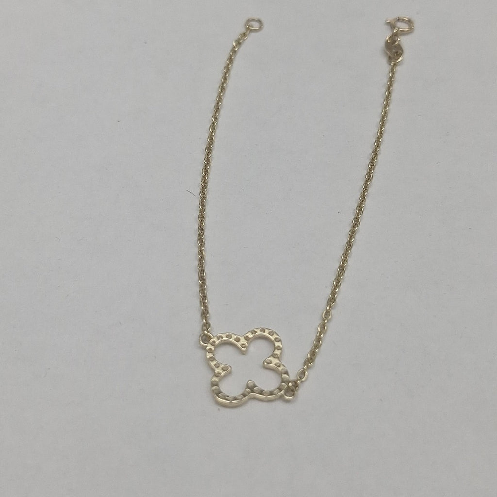 PULSERA TEJIDO ESPECIAL C CIRCONIAS 14K 18 CM 1.8 GR (NUEVO)