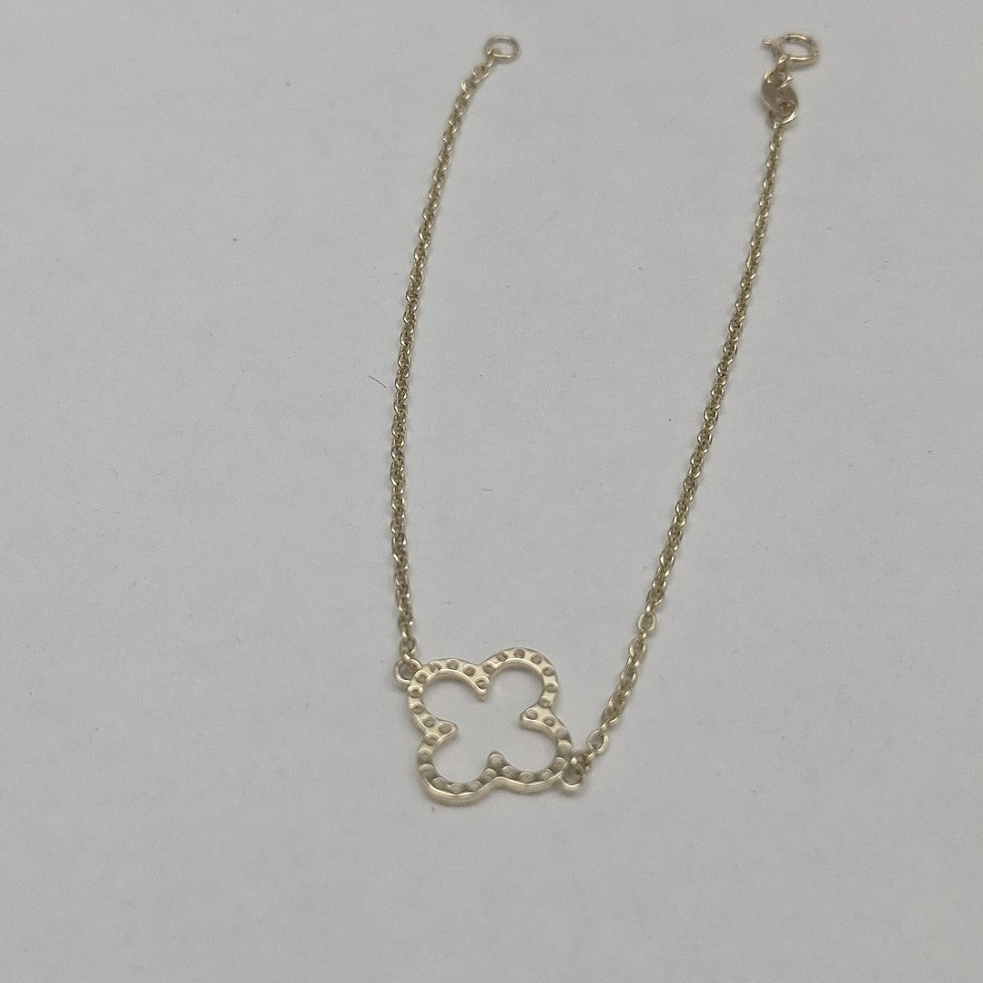 PULSERA TEJIDO ESPECIAL C CIRCONIAS 14K 18 CM 1.8 GR (NUEVO)