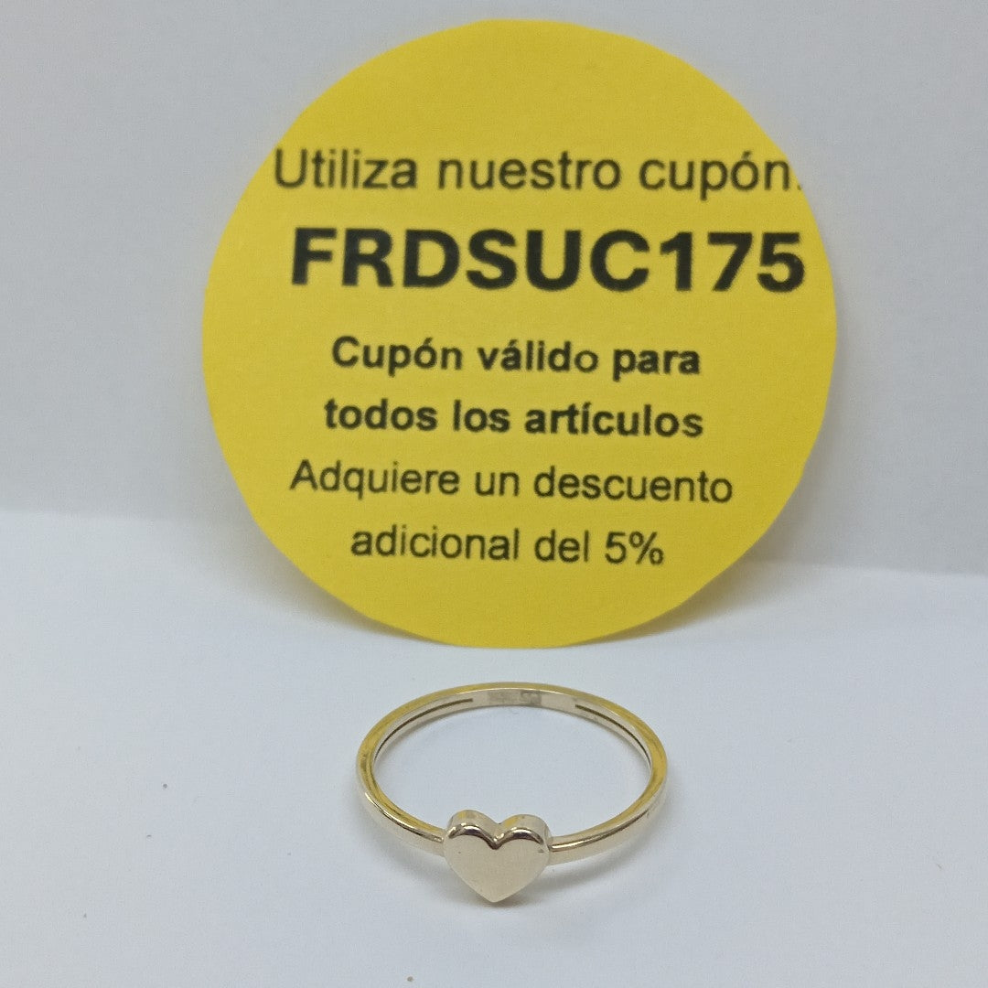ANILLOS ANILLITO FIG CORAZON 10K TALLA 7 1.1 GR (NUEVO)