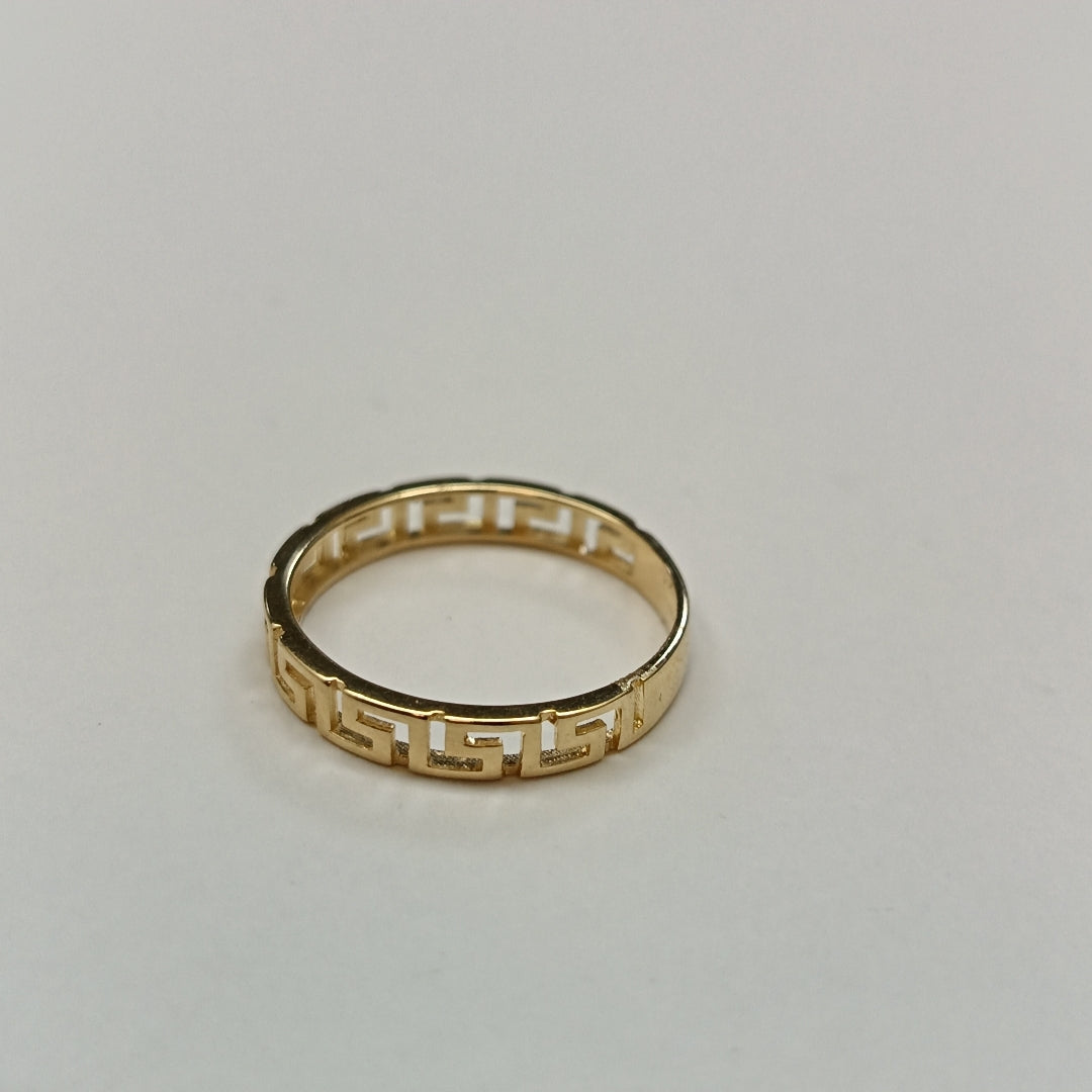 ANILLO ARGOLLA C GRECAS 14K 7 TALLA 1.4 GR (NUEVO)