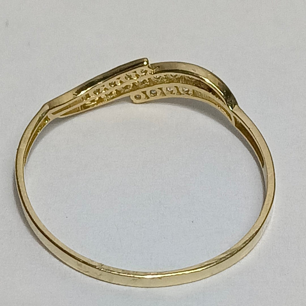 ANILLOS C CIRCONIAS 14K TALLA 8 0.8 GR (NUEVO)