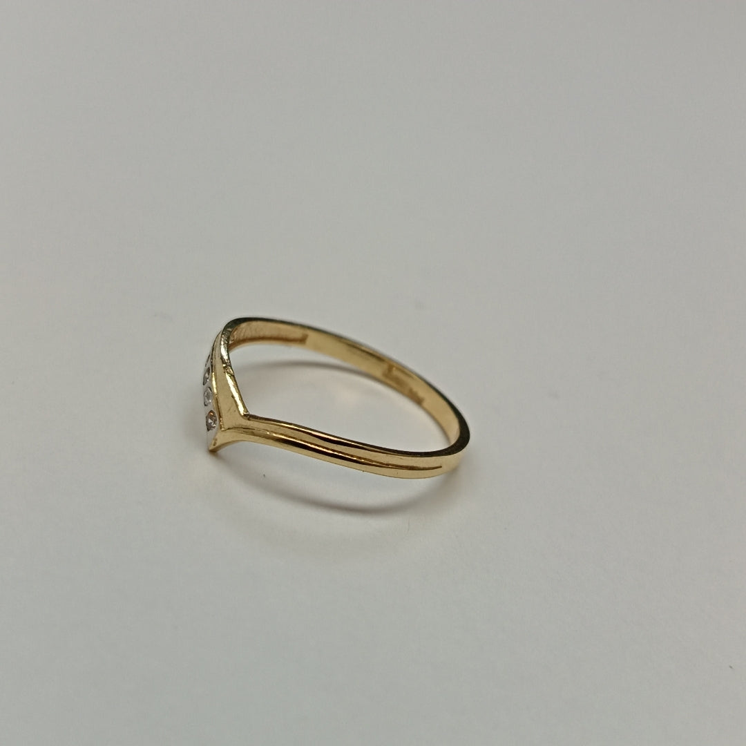 ANILLOS CON CIRCONIAS 14K TALLA 7 1 GR (NUEVO)