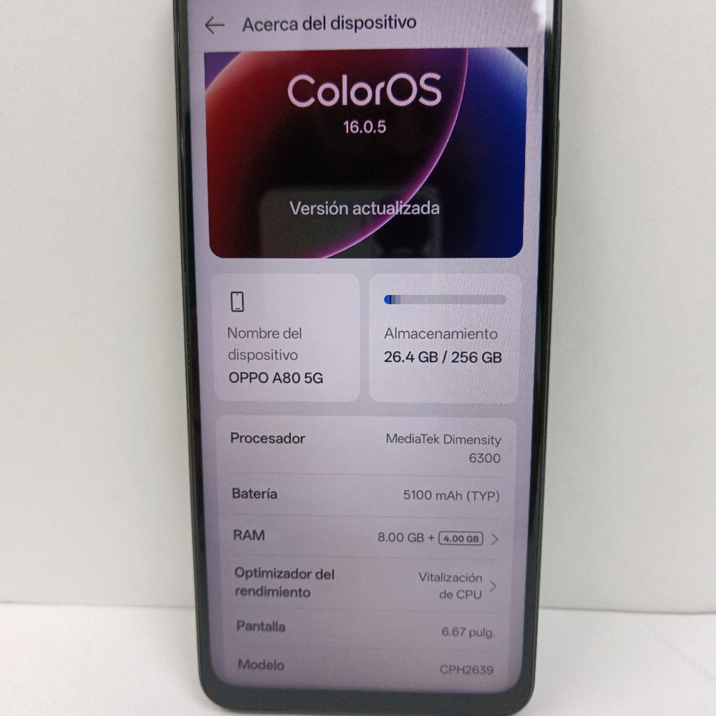 CELULAR OPPO A80 5G CPH2639 (2024) 256 GB 8 GB RAM (SEMINUEVO)