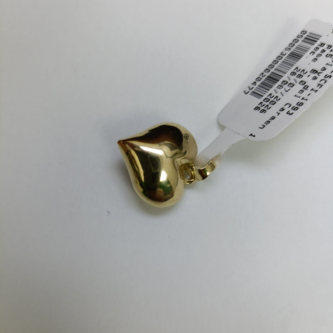 DIJE TEJIDO CORAZON LISO 14K 1.2 GR (NUEVO)