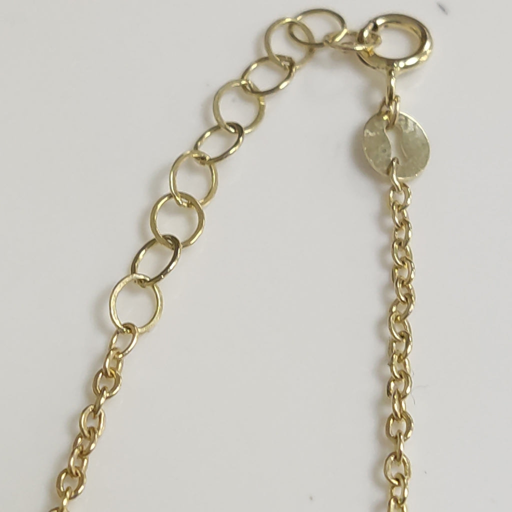 PULSERA ESPECIAL CON CORAZONES 10K 18 CM 1.2 GR (NUEVO)