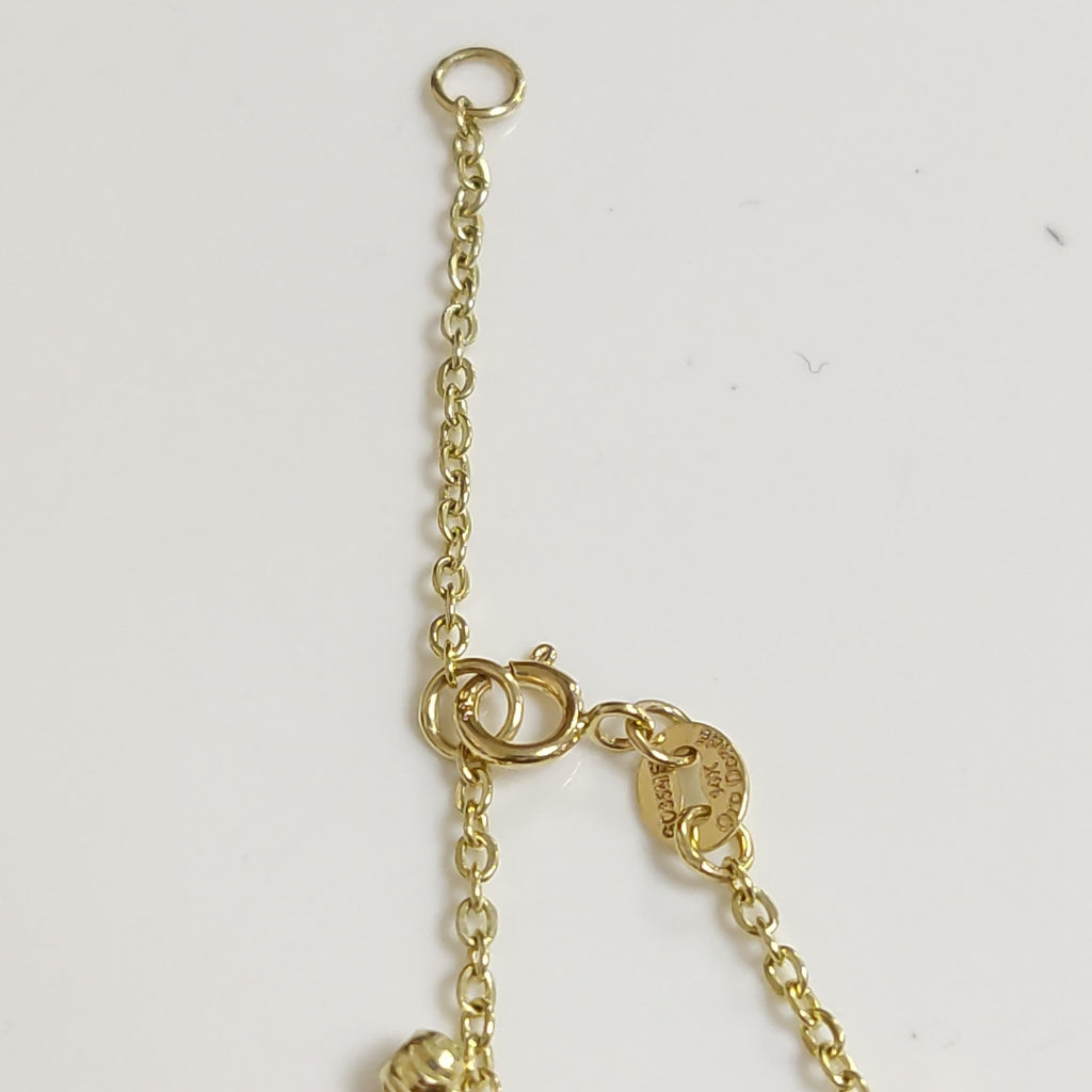 PULSERA ESPECIAL CON TREBOL 14K 18 CM 1.8 GR (NUEVO)