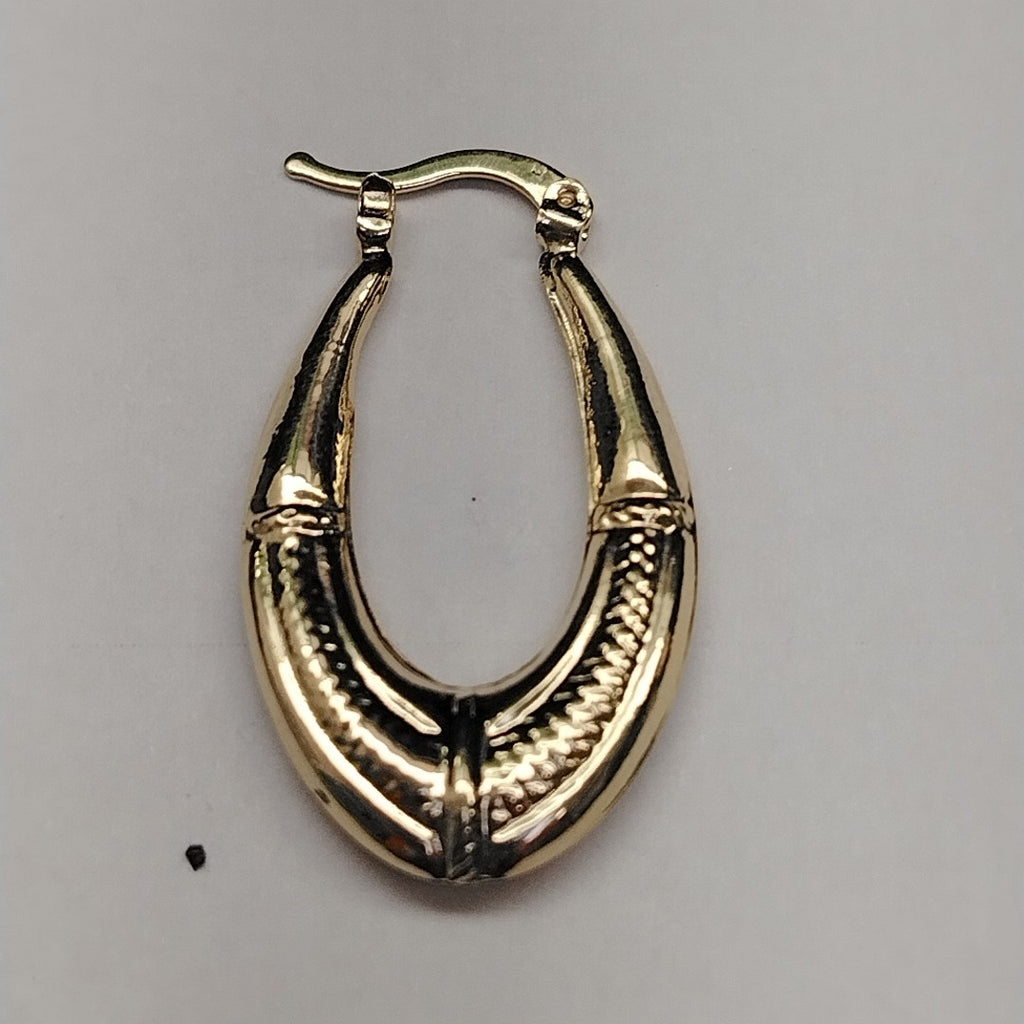 ARETES ARRACADAS ESTRIADAS 14K 2.6 GR (NUEVO)