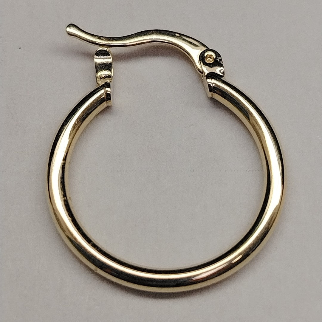 ARETES TEJIDO ARRACADAS LISAS 14K 1.2 GR (NUEVO)
