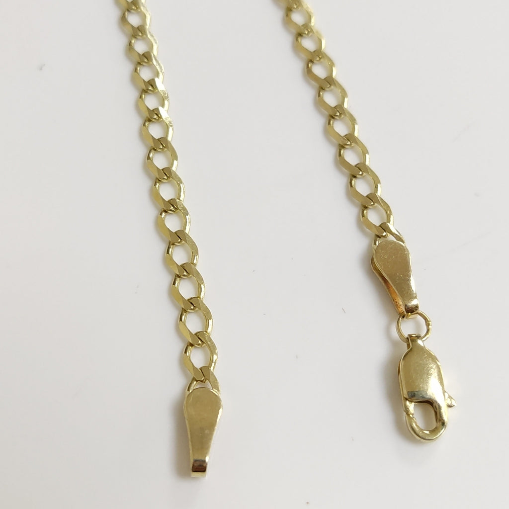 PULSERA TEJIDO BARBADA 14K 21 CM 3.9 GR (NUEVO)