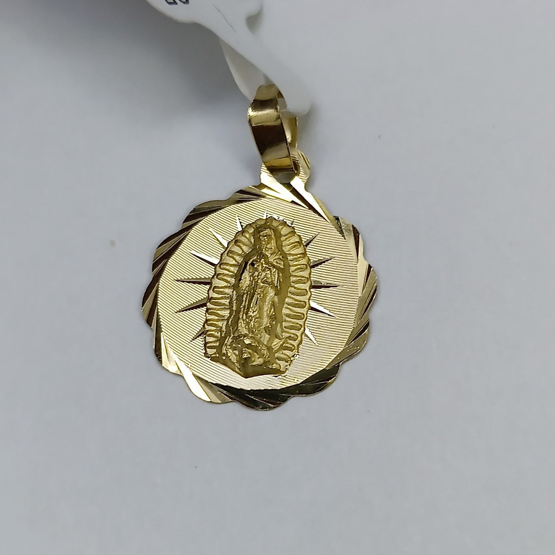 DIJE MEDALLA RELIGIOSA 14K 0.8 GR (NUEVO)
