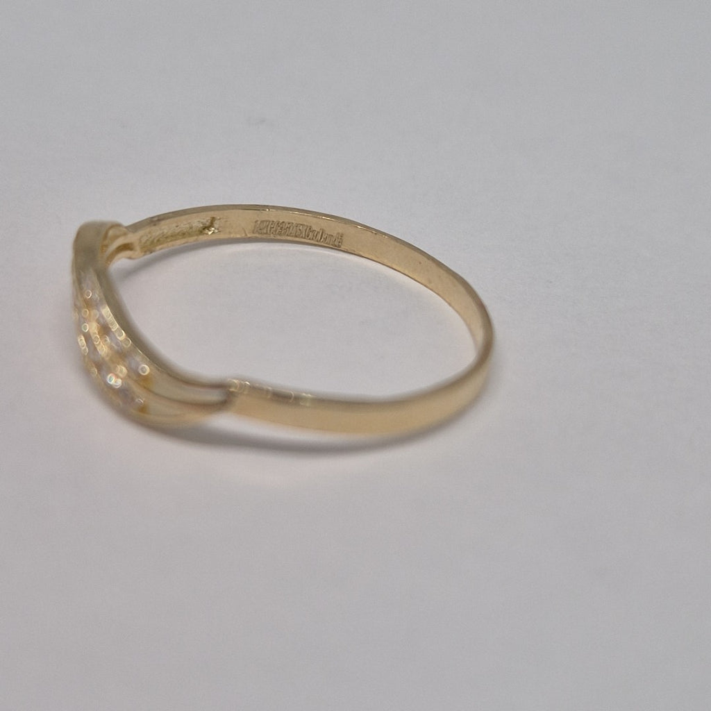 ANILLOS CON CIRCONIAS 14K TALLA 7 0.8 GR (NUEVO)