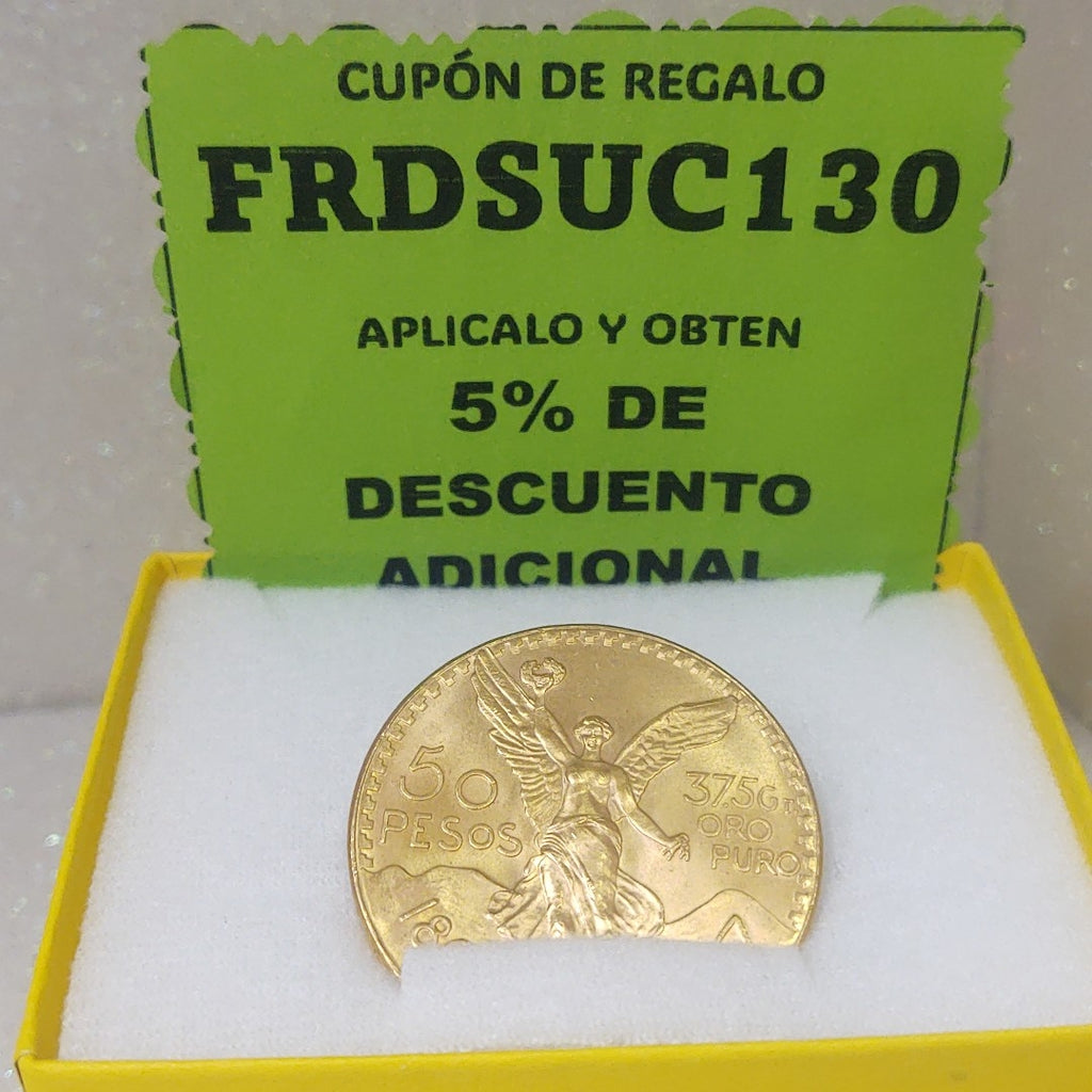 K1 41.6 GRMS 21 K IDENTIFICACIÓN MONEDA NOMINATIVA MONEDAS PESOS 50 PESOS (SEMINUEVO)