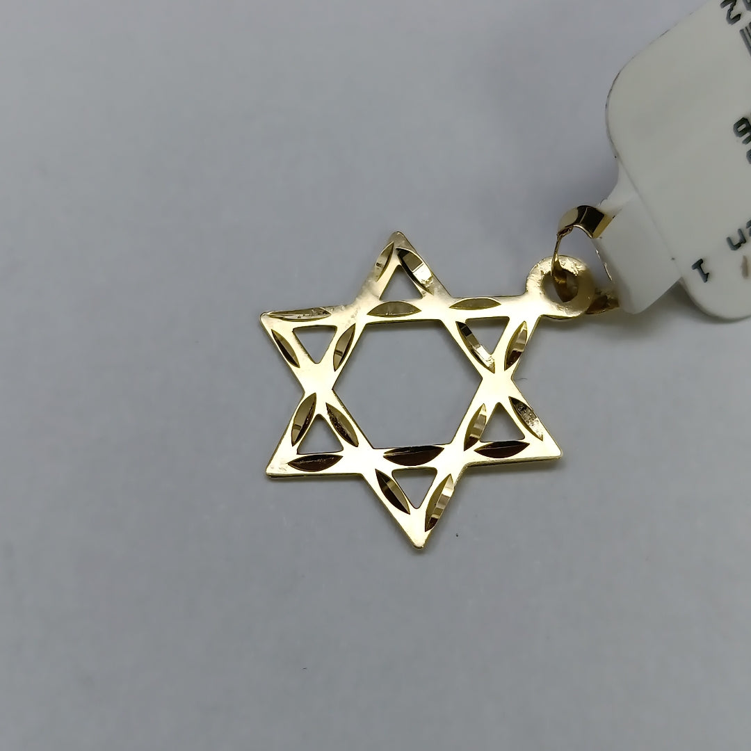 DIJE TEJIDO ESTRELLA DE DAVID 14K 0.5 GR (NUEVO)