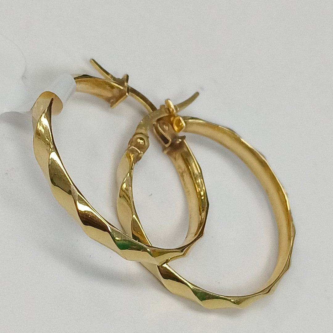 ARRACADAS PAR ORO 14 K 1.5 GRMS (SEMINUEVO)